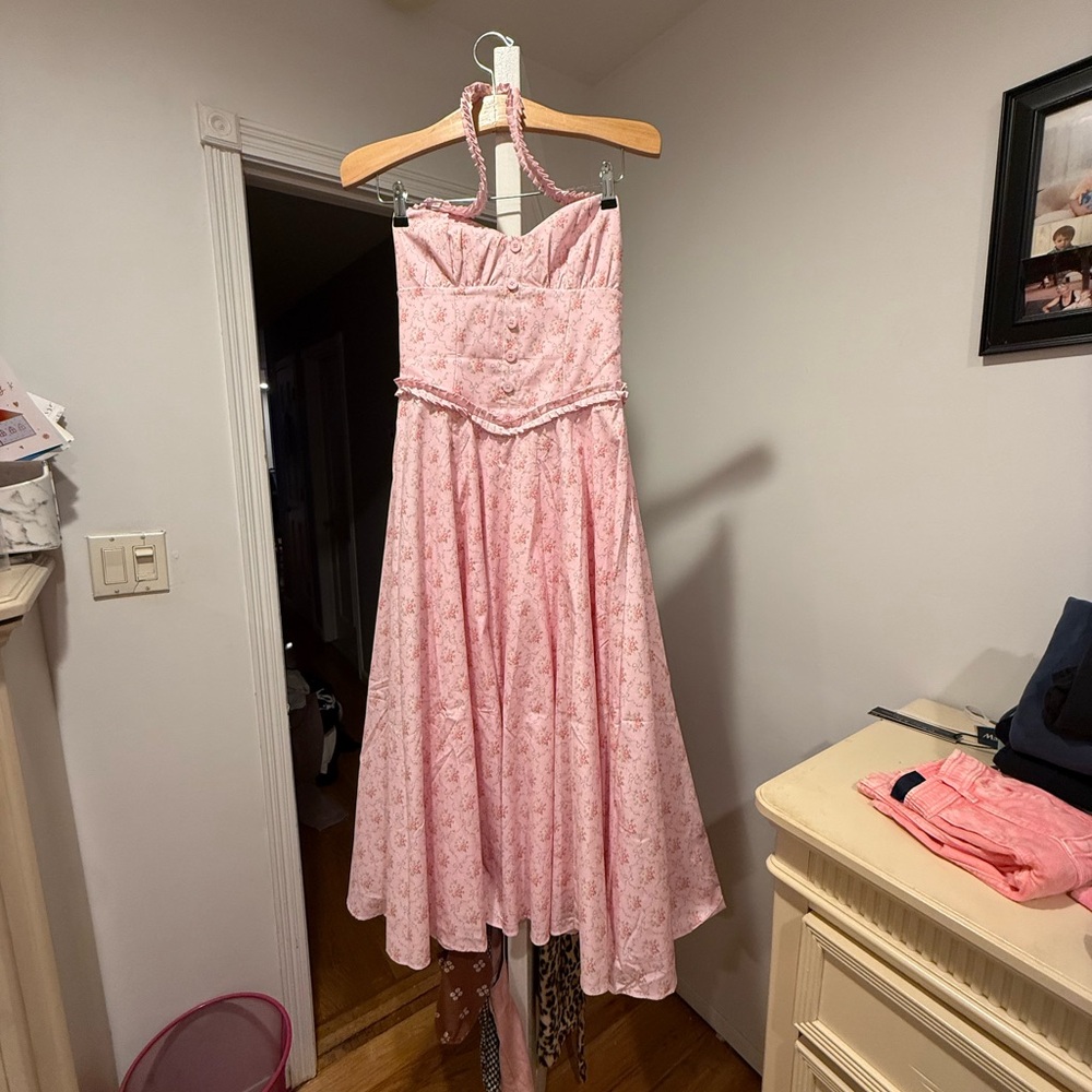 House of CB Pink Asymmetrical Dress